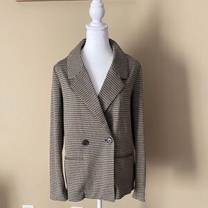 Sanctuary Tan and Black Houndstooth Blazer Small